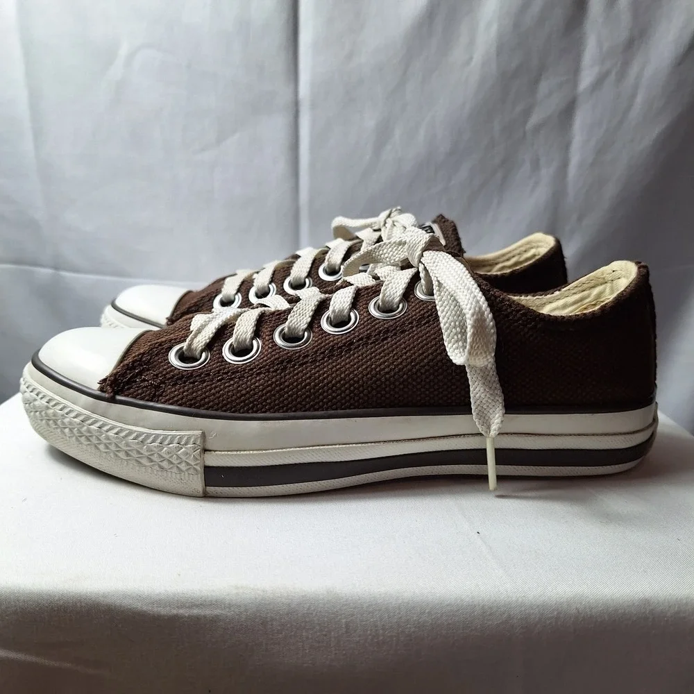 CONVERSE Chuck Taylor All Star Low-Top Sz Women/7 Men/5 Engine Smoke Brown Mesh